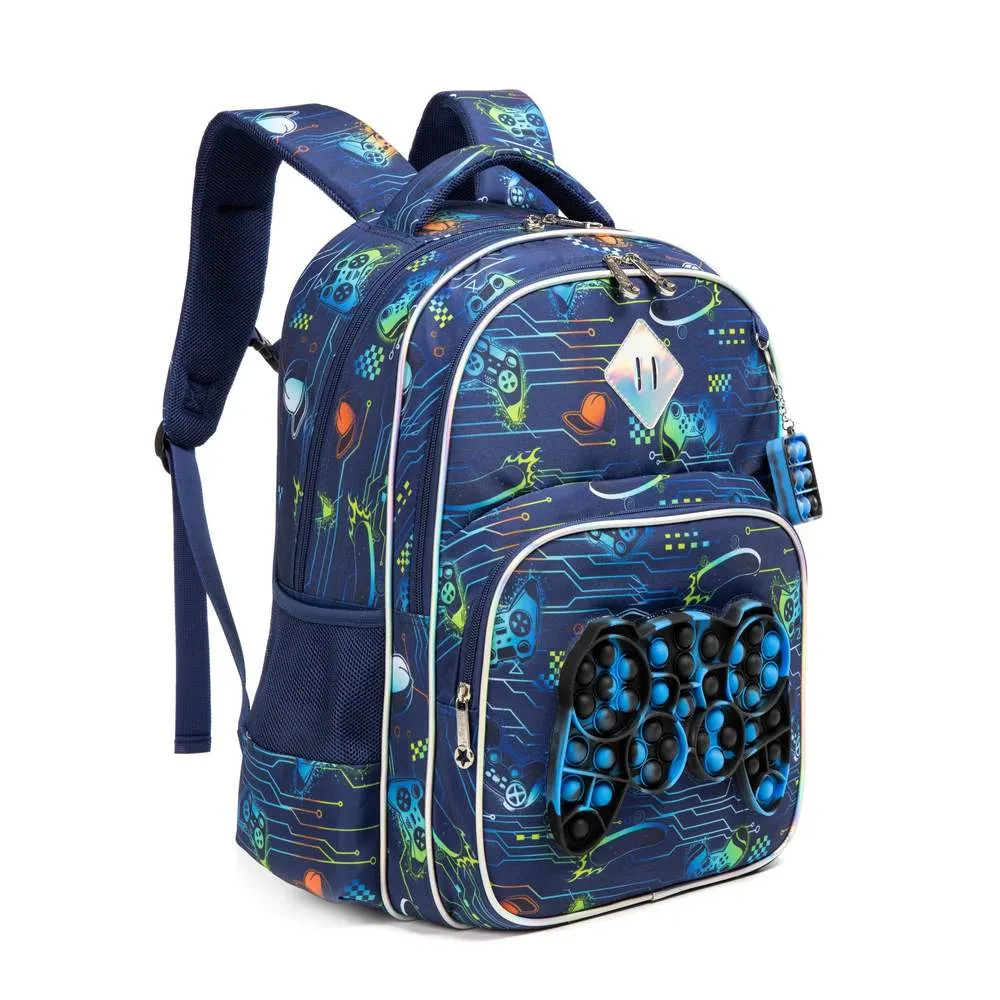 (NET) Meetbelify Elementary Backpack With Lunch Box & Pencil Bag  Set Of 3 Pcs