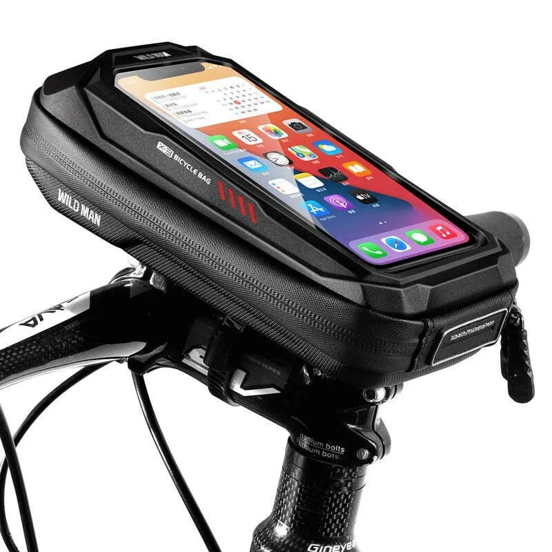 New Bike Phone Holder Bag Case Waterproof Cycling Bike Mount 6.9in Mobile Phone Stand Bag Handlebar MTB Bicycle Accessories