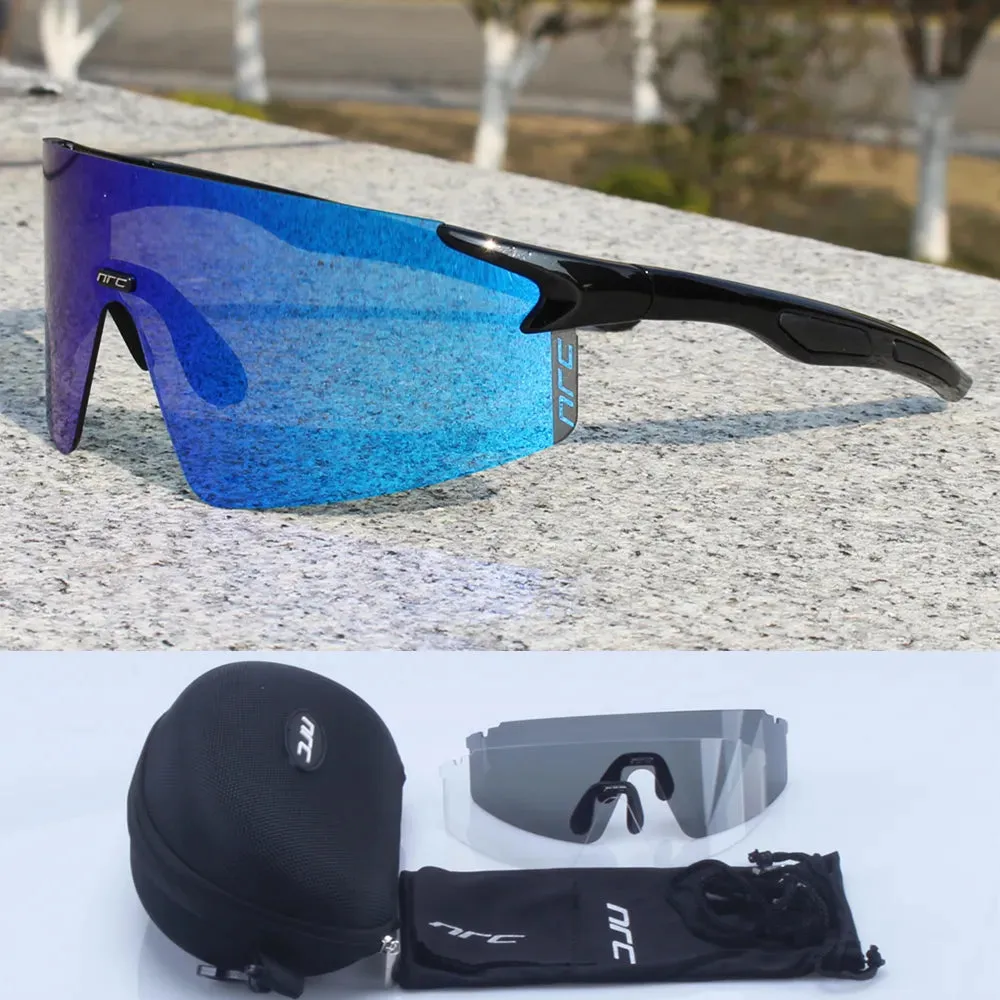 NRC Brand Cycling Sunglasses UV400 TR90 Sports Bicycle Glasses MTB Mountain Bike Fishing Hiking Riding Eyewear for Men Women