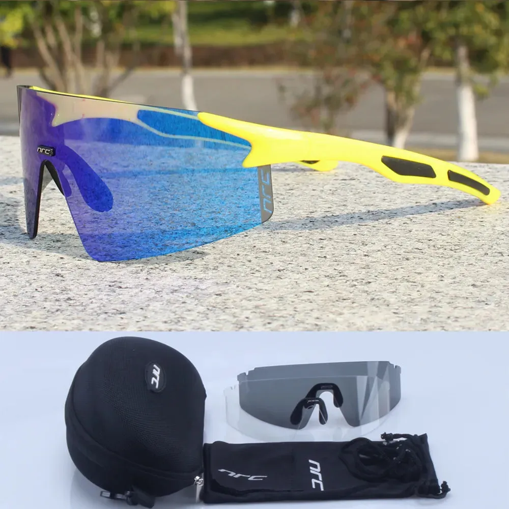 NRC Brand Cycling Sunglasses UV400 TR90 Sports Bicycle Glasses MTB Mountain Bike Fishing Hiking Riding Eyewear for Men Women