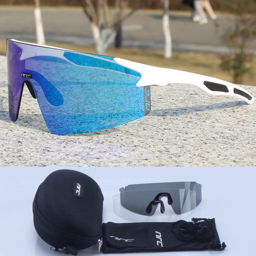 NRC Brand Cycling Sunglasses UV400 TR90 Sports Bicycle Glasses MTB Mountain Bike Fishing Hiking Riding Eyewear for Men Women