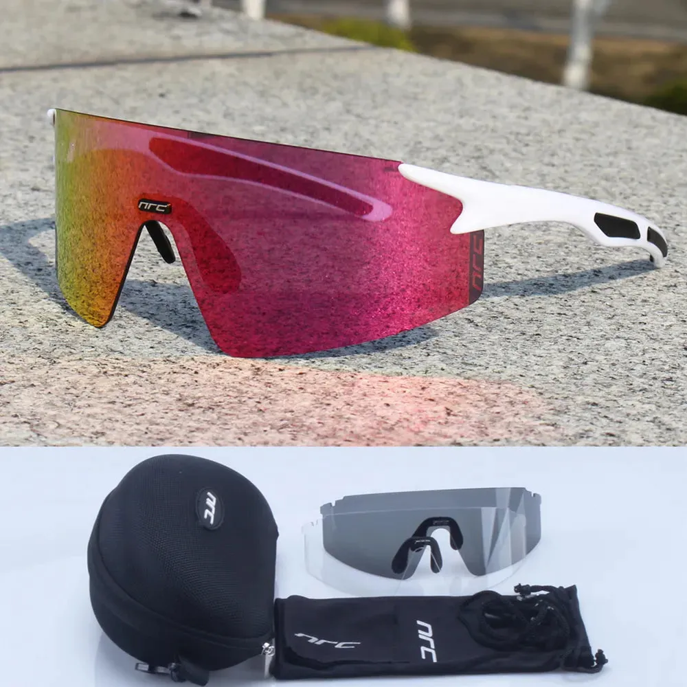 NRC Brand Cycling Sunglasses UV400 TR90 Sports Bicycle Glasses MTB Mountain Bike Fishing Hiking Riding Eyewear for Men Women