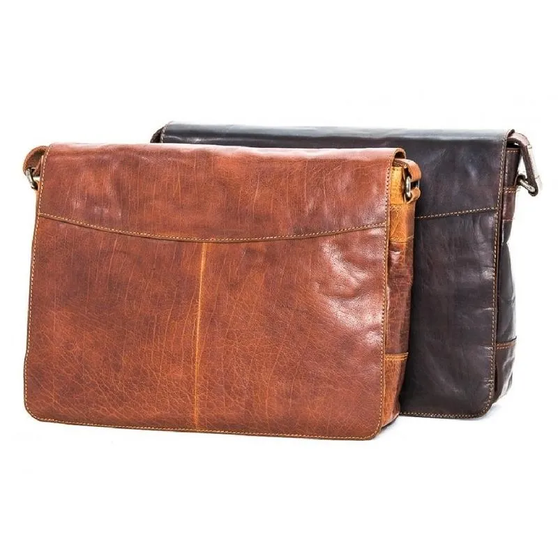 Oran Leather Satchel Ottawa Messenger Business Bag