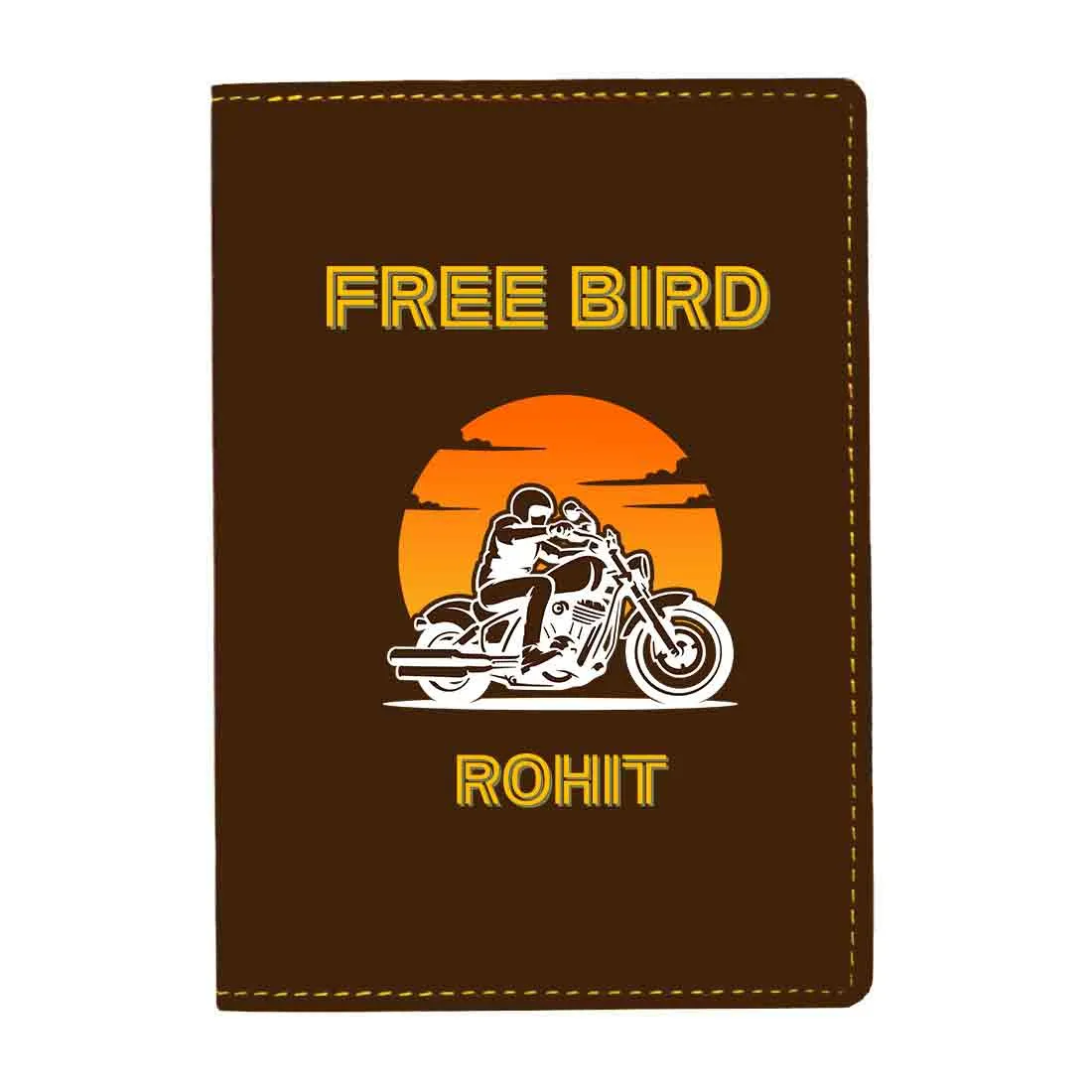 Passport Cover for Men Vegan Leather Custom Cases for Passports - Free Bird