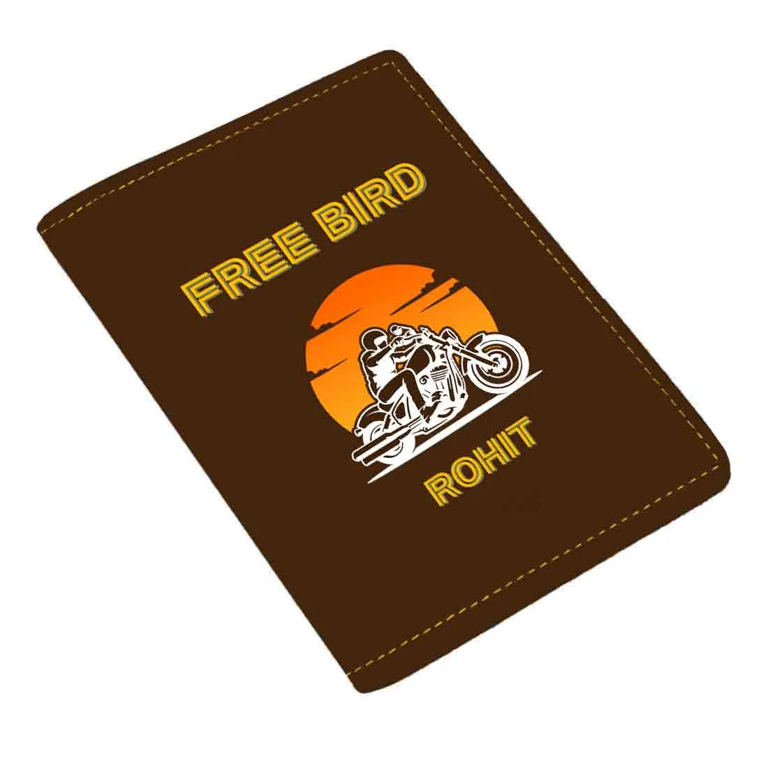 Passport Cover for Men Vegan Leather Custom Cases for Passports - Free Bird