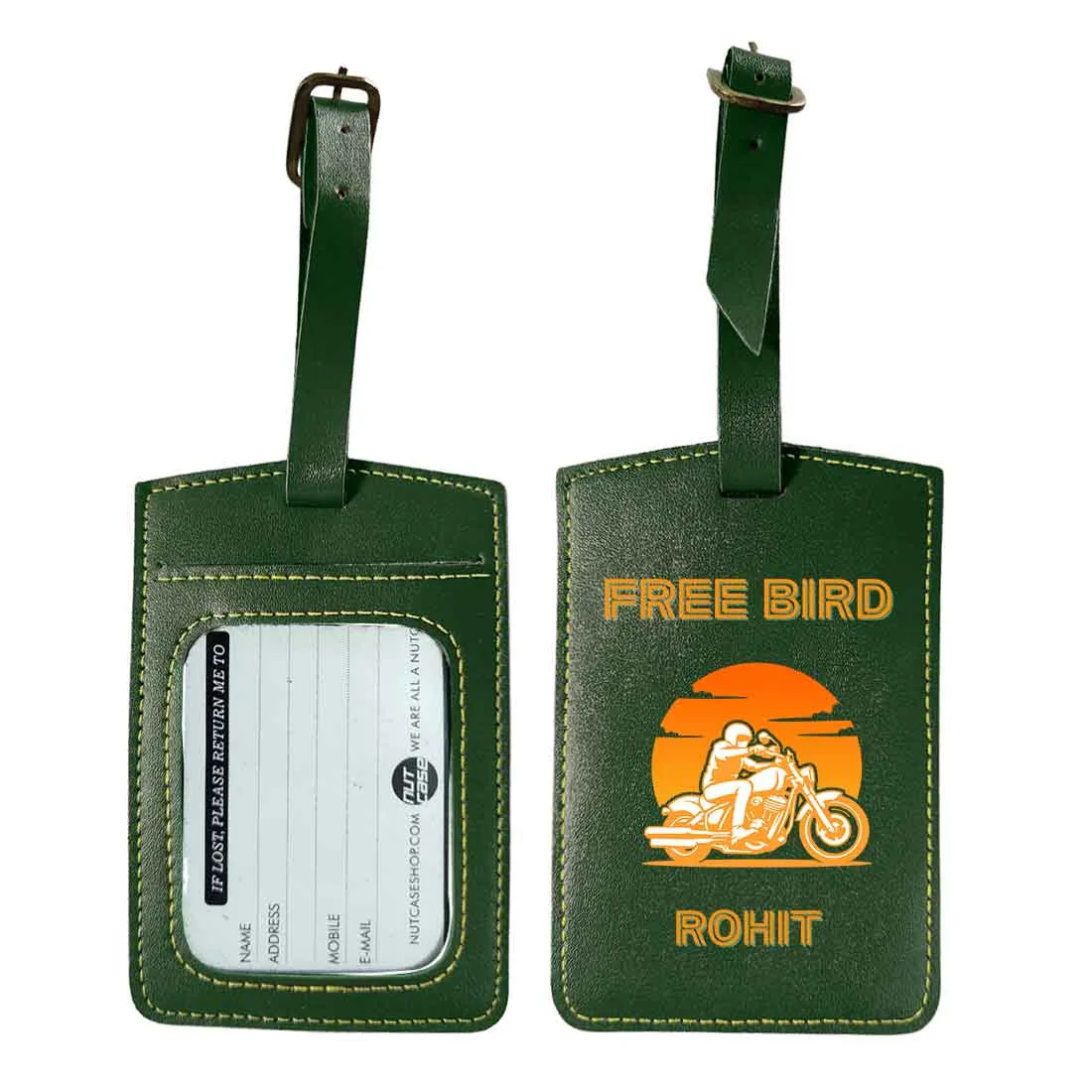 Passport Cover for Men Vegan Leather Custom Cases for Passports - Free Bird