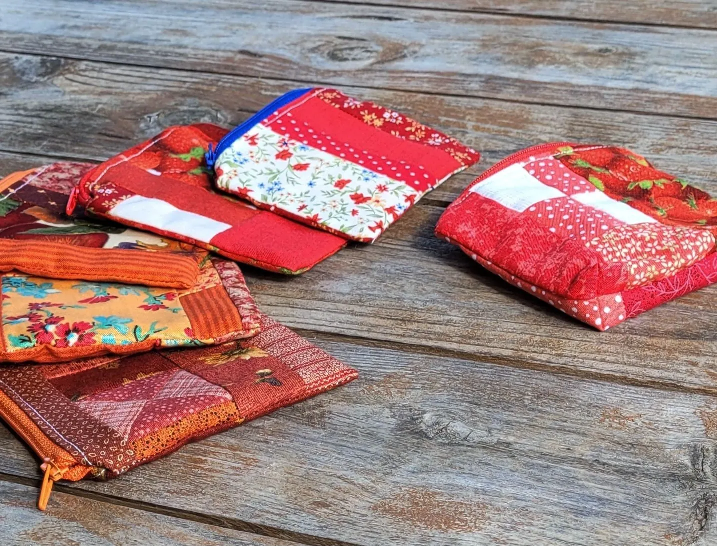 Patchwork Coin Purse | Small Cosmetic Pouch | Gift for Her