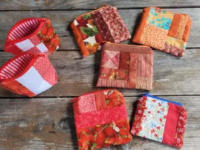 Patchwork Coin Purse | Small Cosmetic Pouch | Gift for Her