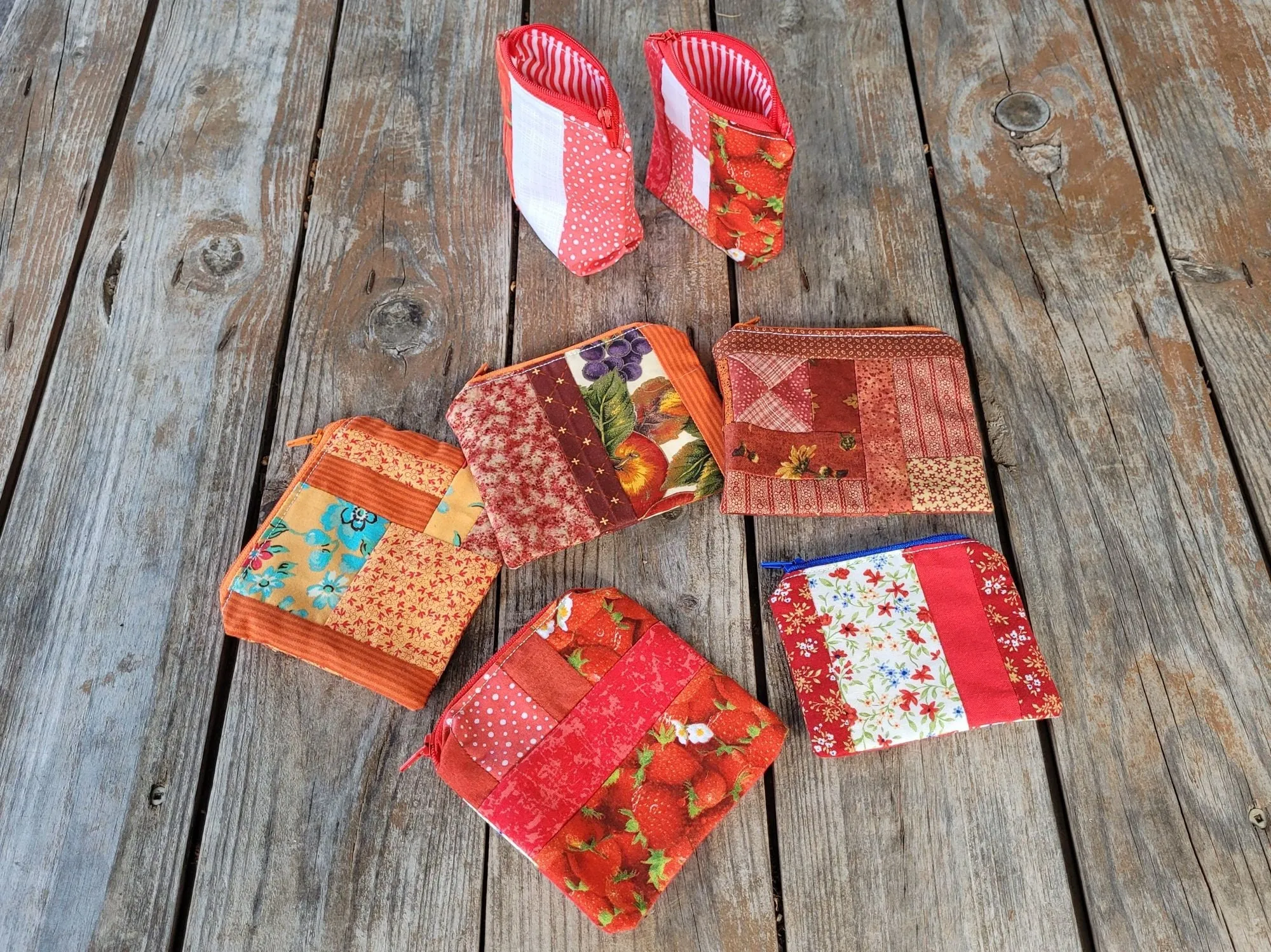 Patchwork Coin Purse | Small Cosmetic Pouch | Gift for Her