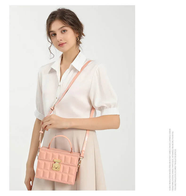 Paziye Scarf Structured Box Crossbody Bag