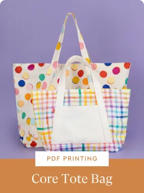 PDF Printing for Core Fabrics Tote Bag Fabric Kit