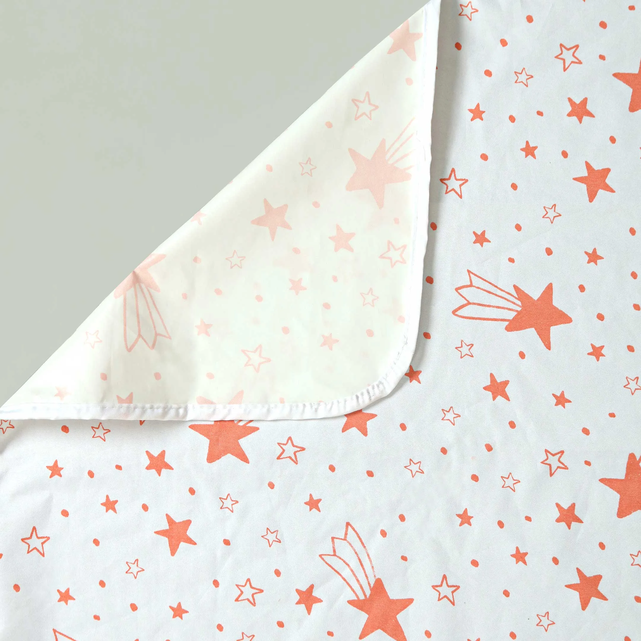 Peach Stars Baby Diaper Changing Sheet