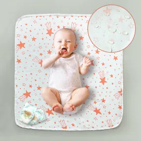 Peach Stars Baby Diaper Changing Sheet