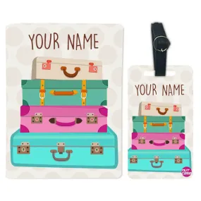 Personalized Passport Cover Luggage Tag Set - Suit