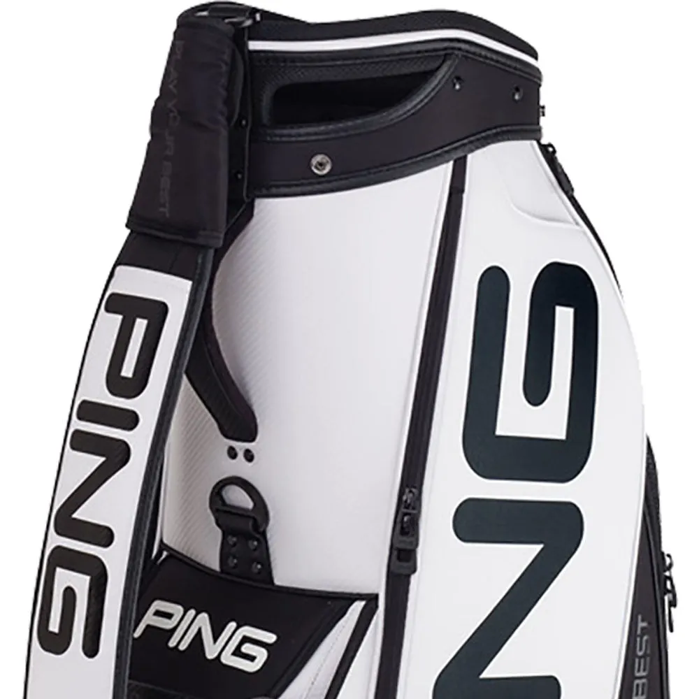 PING Tour Staff Cart Bag - White/Black