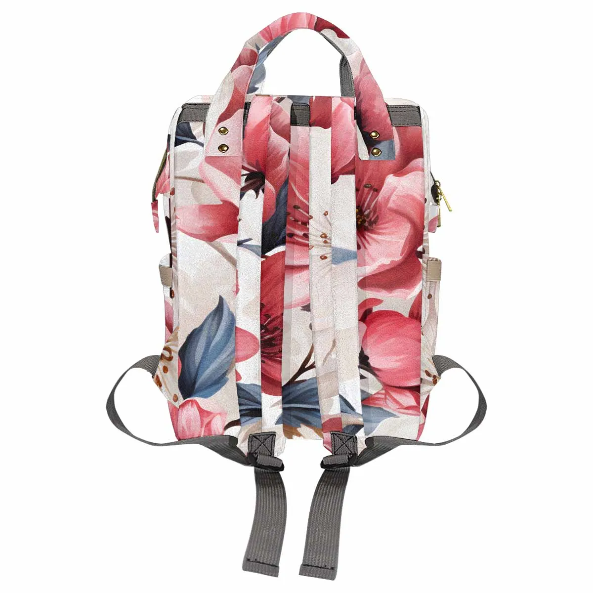 Pink Floral  Diaper Bag Backpack