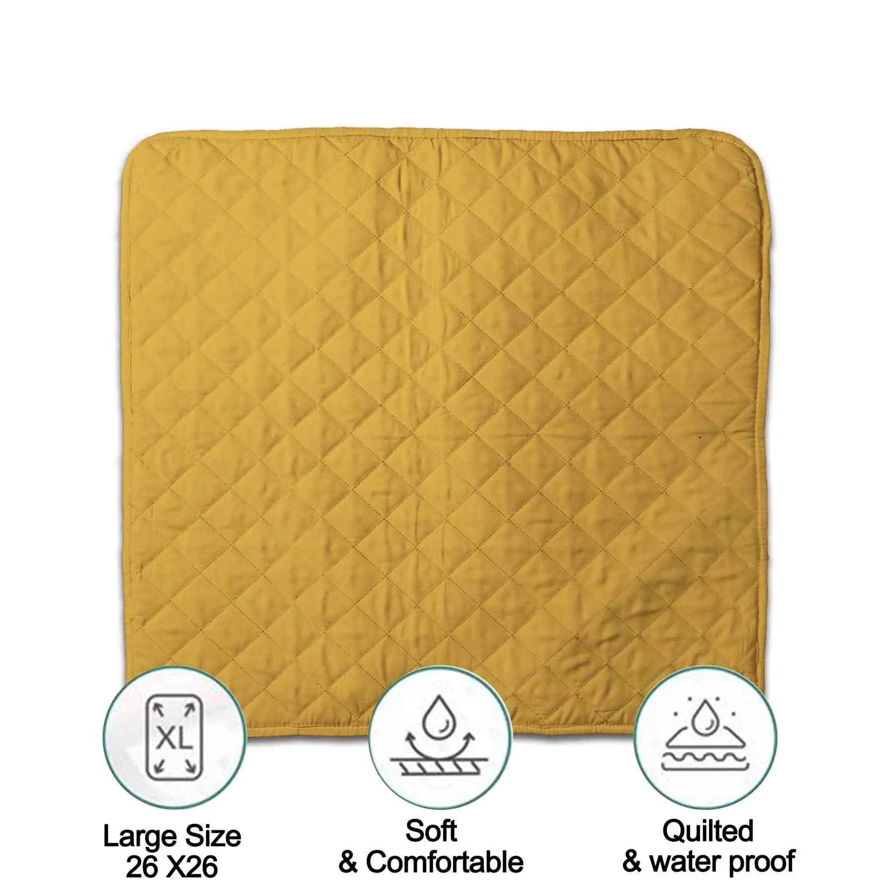 Plain Mustard Baby Diaper Changing Sheet