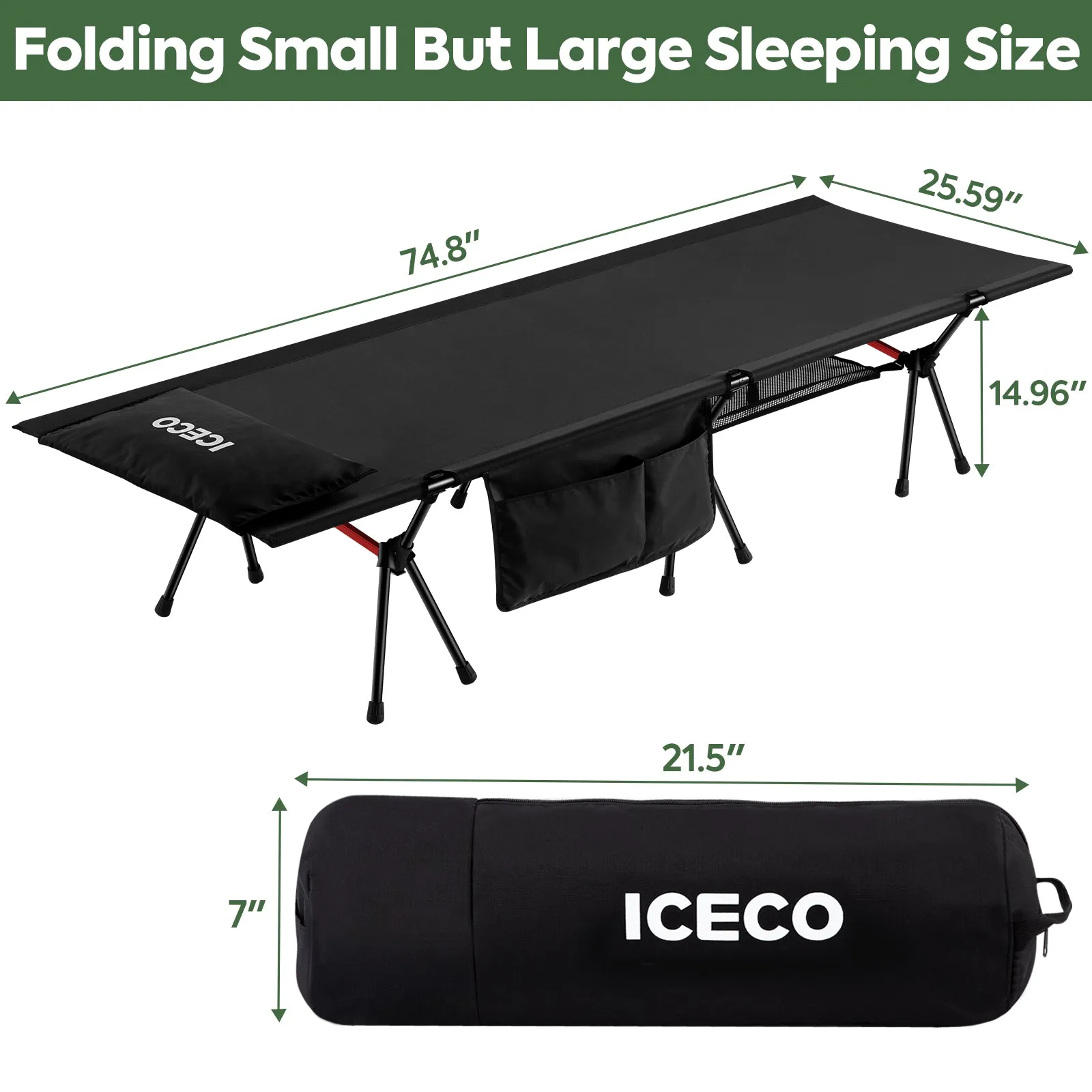 Portable Camping Cot | ICECO Outdoor