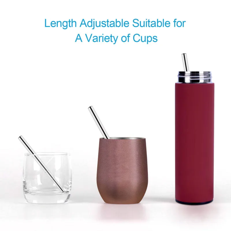 Portable Stainless Steel Eco Friendly Telescopic Traveling Drinking Straw