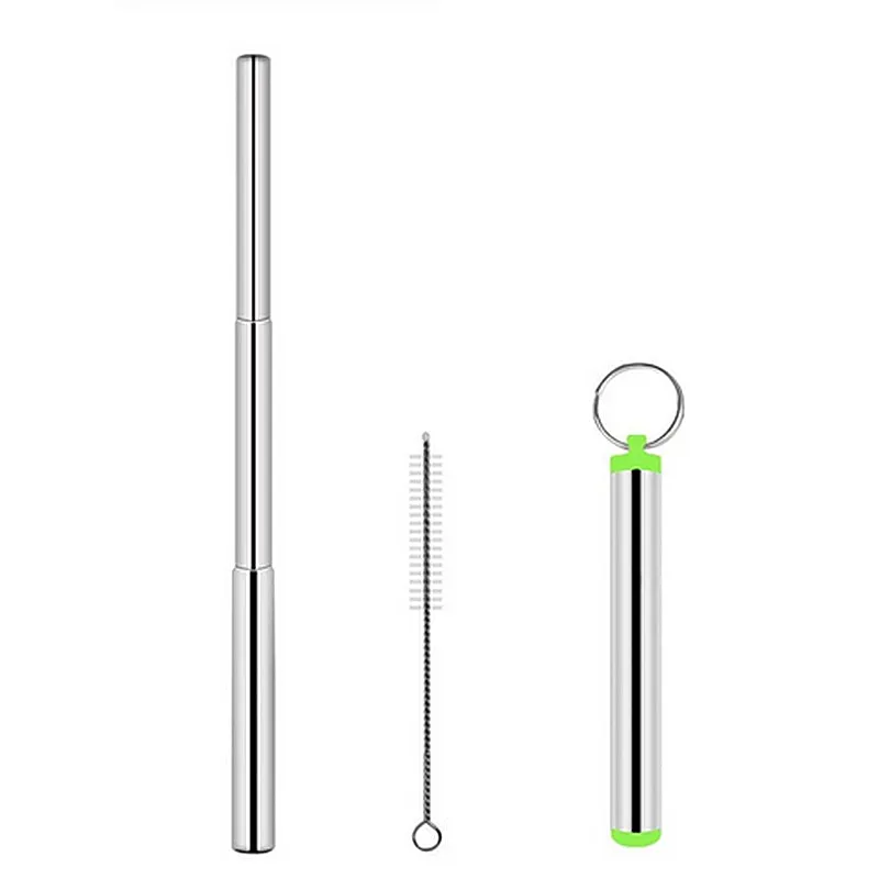 Portable Stainless Steel Eco Friendly Telescopic Traveling Drinking Straw