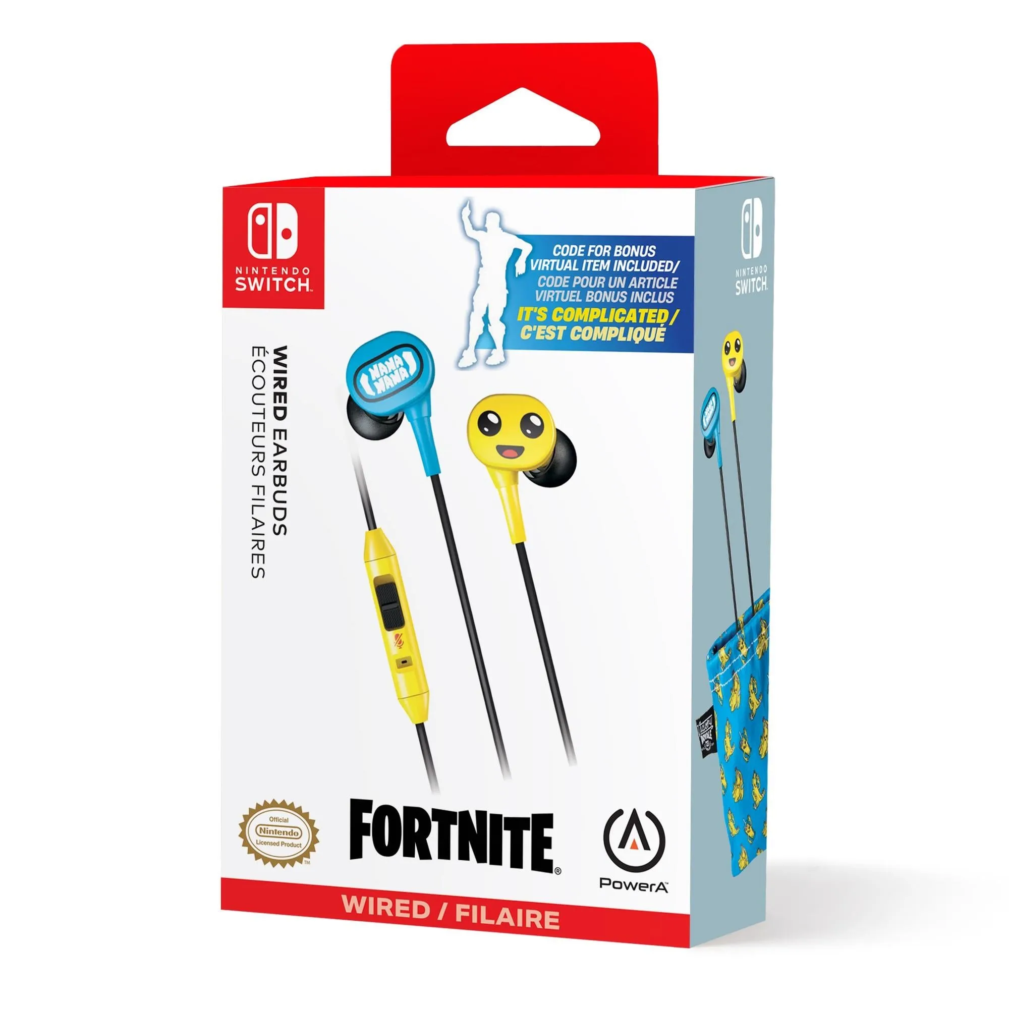 PowerA Wired Earbuds with 3.5mm port for Nintendo Switch (Peely Fortnite)