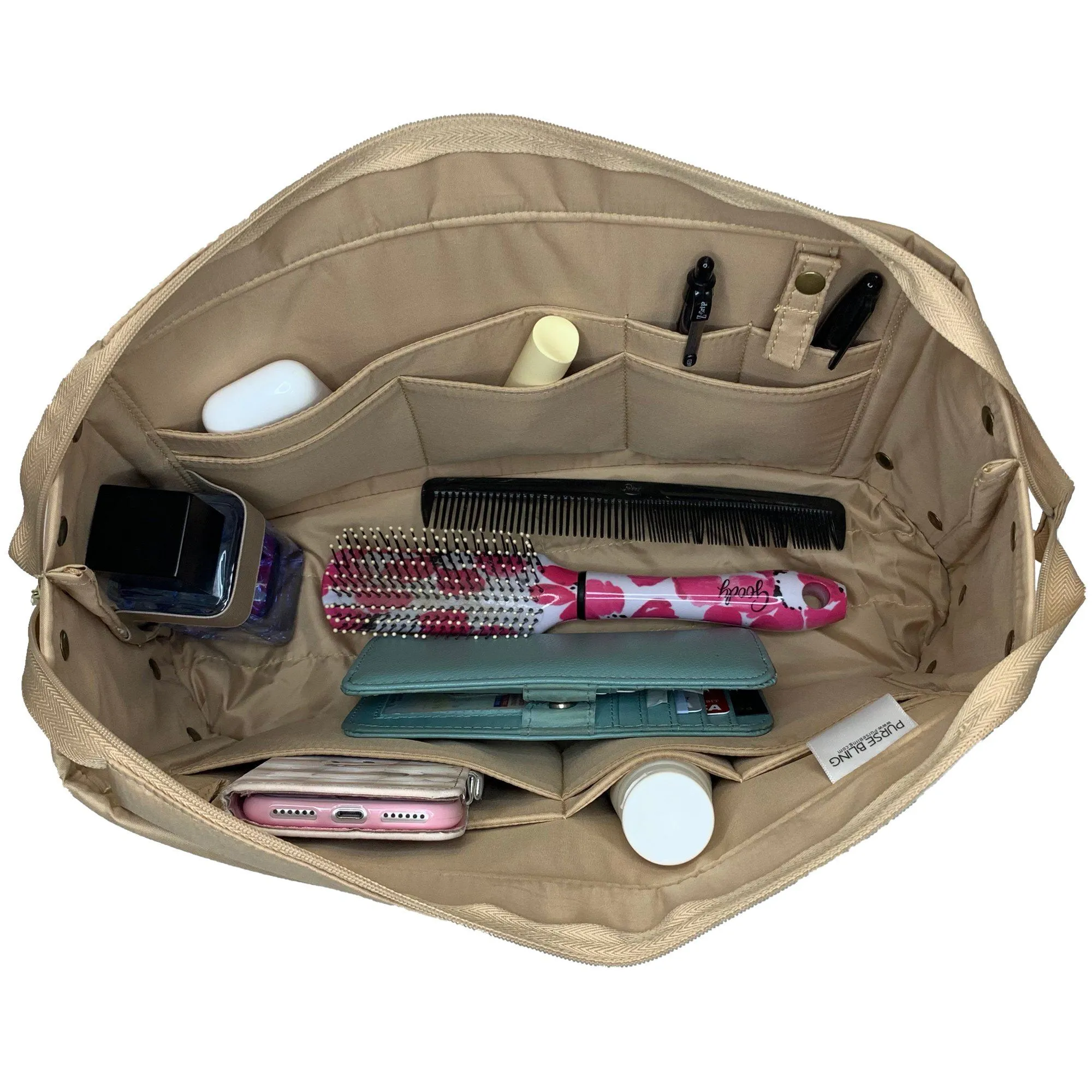 Purse Bling Exclusive Zippered Purse Organizer Insert - Extra Jumbo