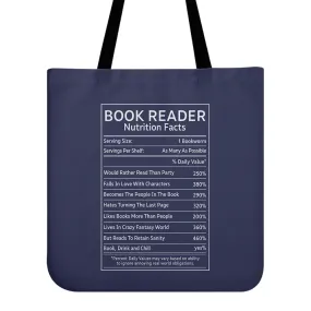 Reader Nutrition Facts Book Lovers Gift TBF446