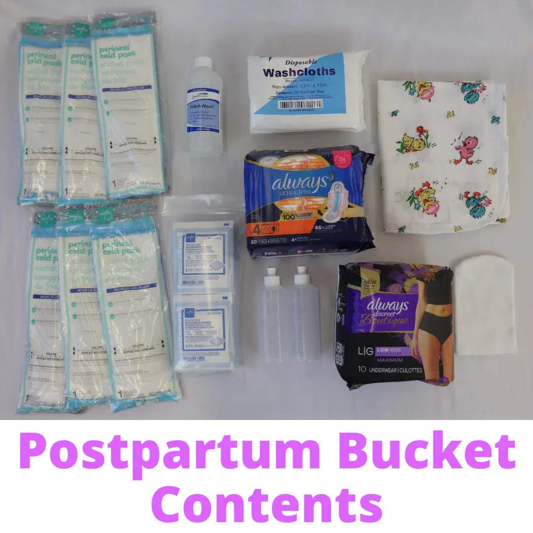 Refuge Medical Birth or Postpartum Bucket (Separate Buckets)