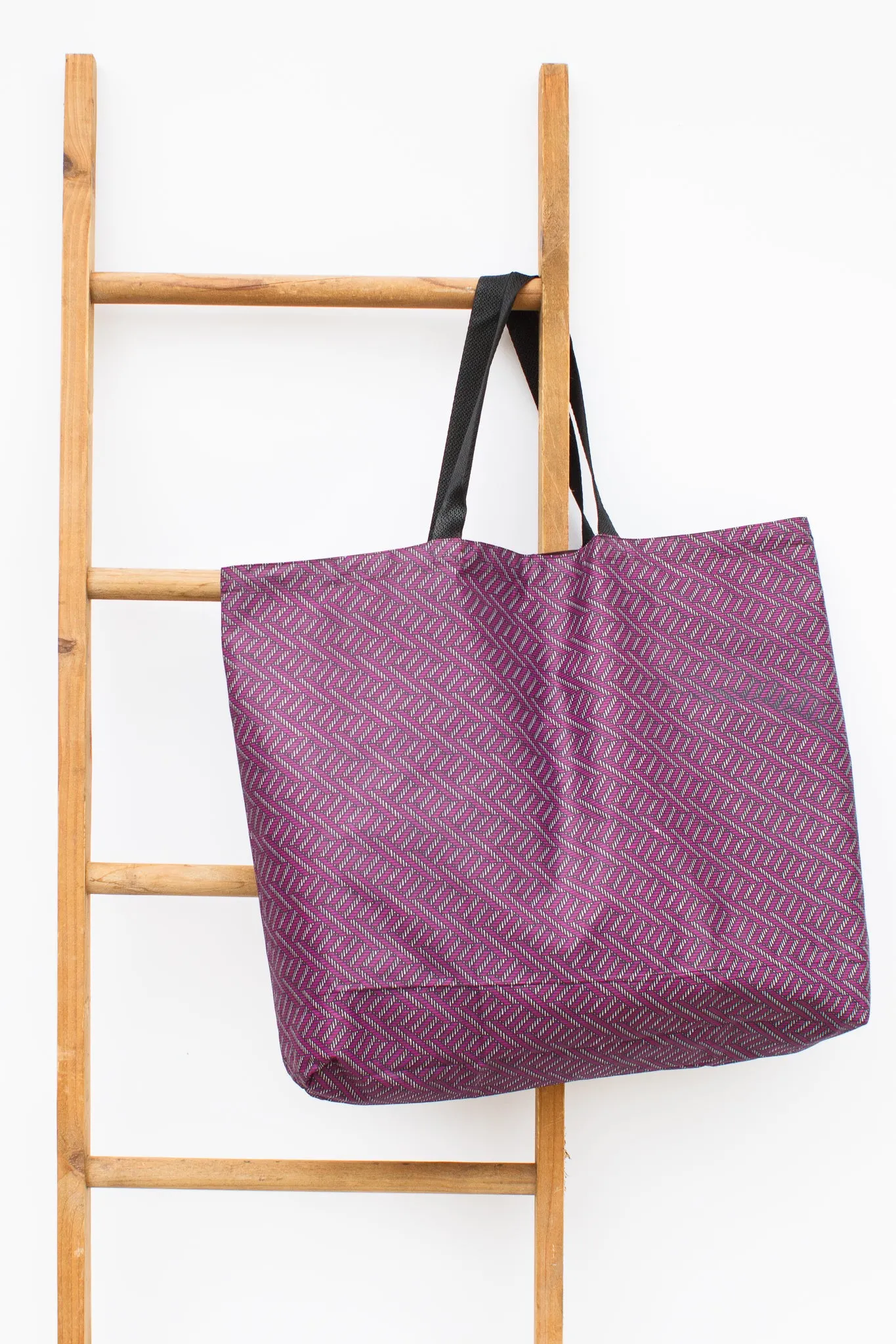 Reversible Market Tote, Eggplant