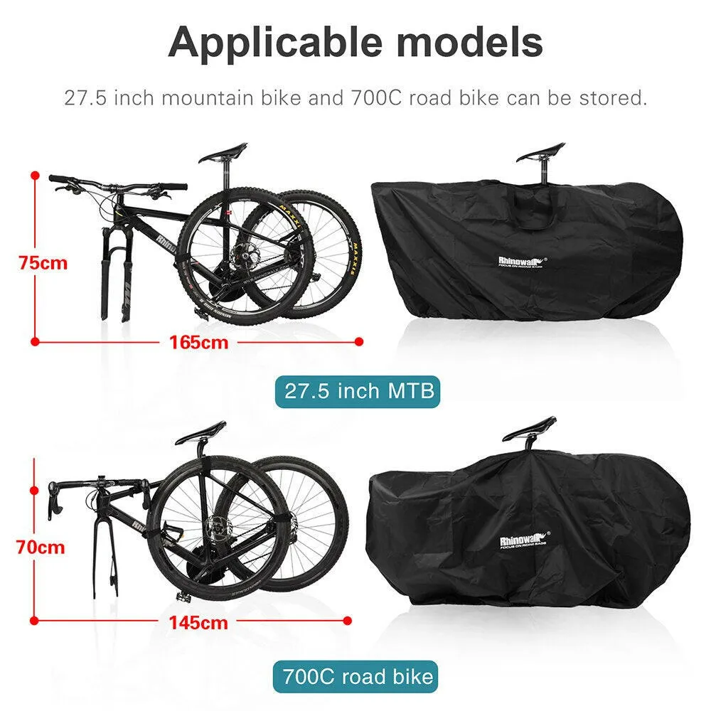 Rhinowalk Bicycle Storage Bag Cover Portable Fits 27.5" And below MTB/700C Road Bike Light Bike Travel Carry Shoulder Bag