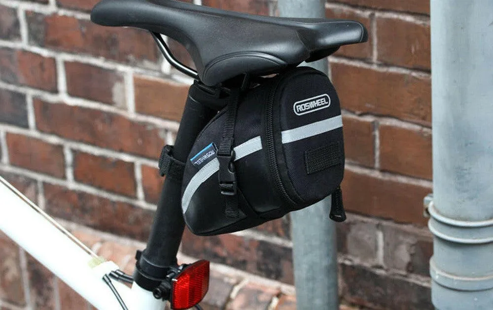 Roswheel Bicycle Strap-On Bike Saddle Bag-Black