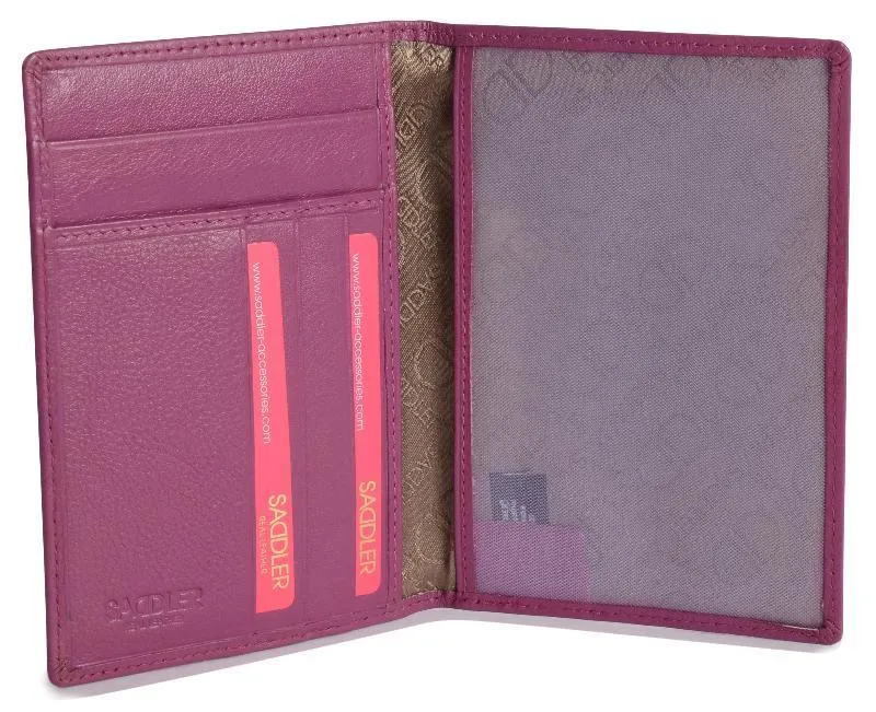 SADDLER HARPER Leather Passport Holder - RFID Protected, Slots for Cards and Boarding Pass