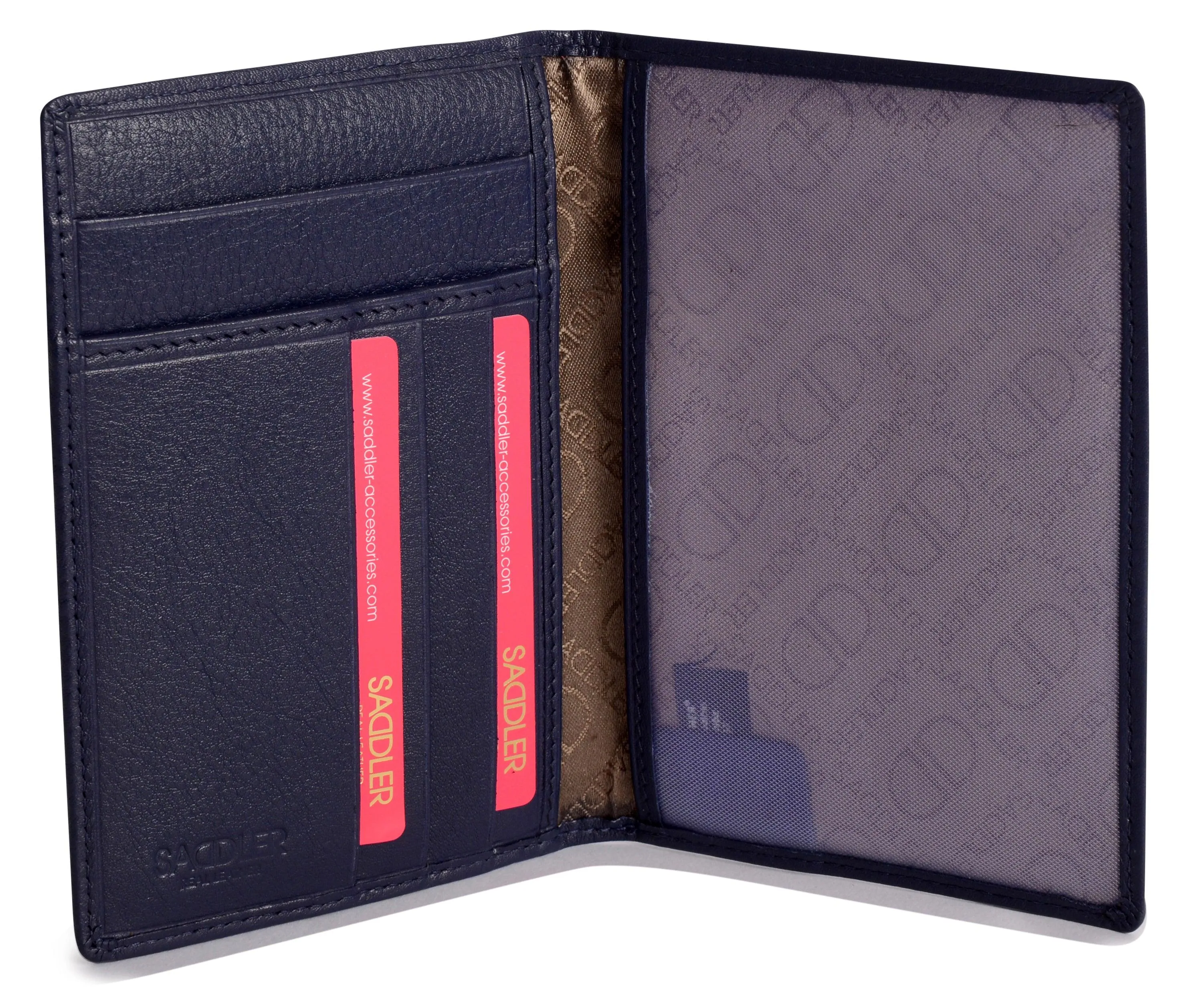 SADDLER HARPER Leather Passport Holder - RFID Protected, Slots for Cards and Boarding Pass