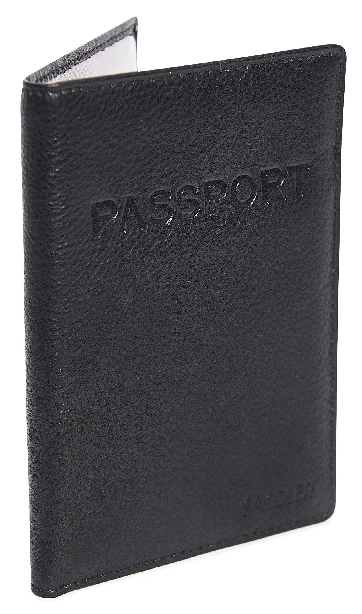 SADDLER HARPER Leather Passport Holder - RFID Protected, Slots for Cards and Boarding Pass