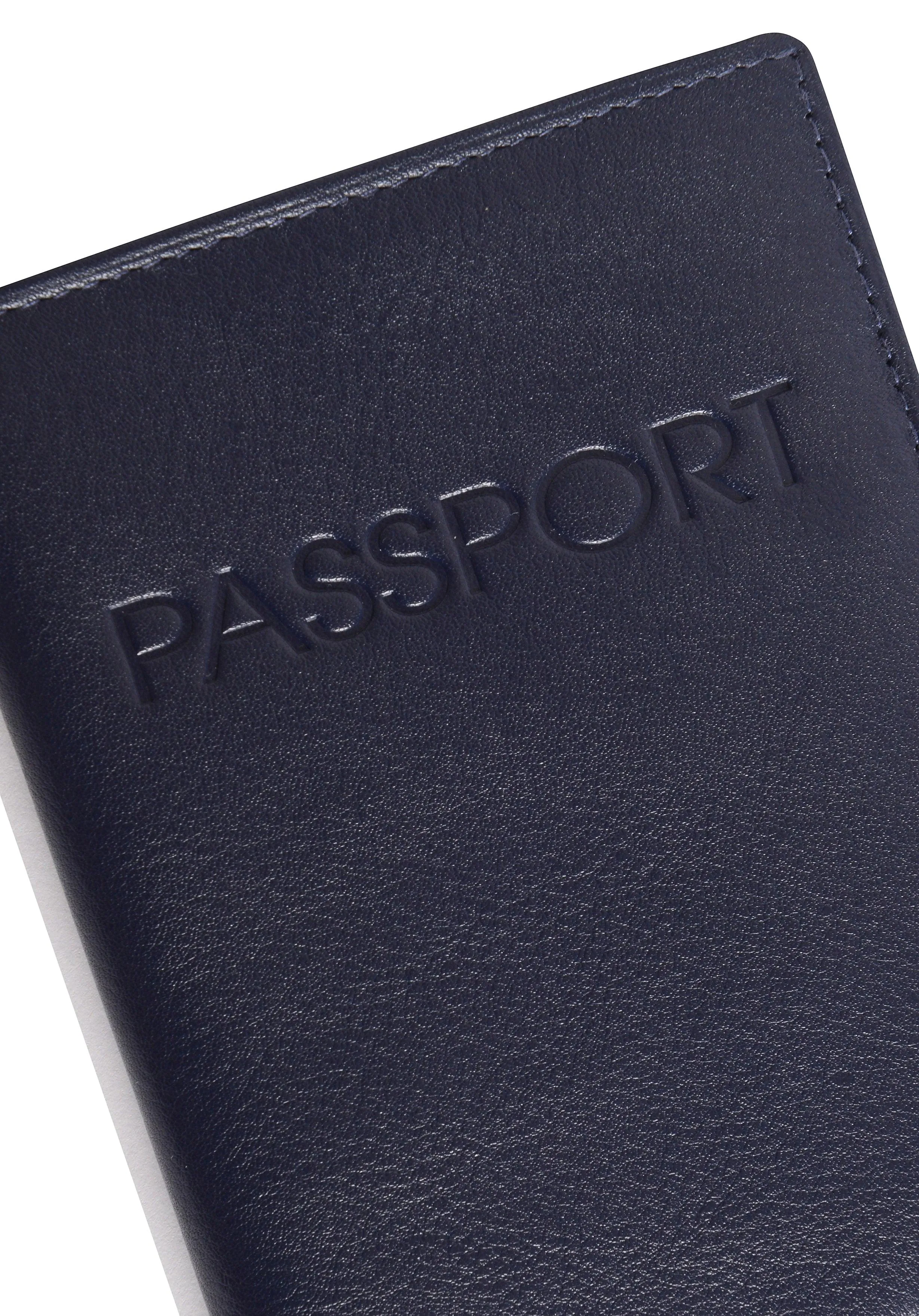 SADDLER HARPER Leather Passport Holder - RFID Protected, Slots for Cards and Boarding Pass