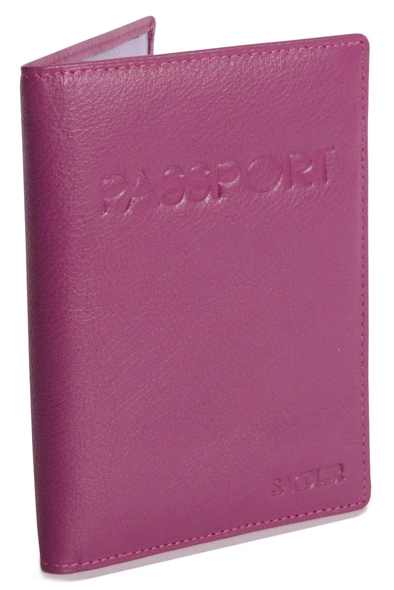 SADDLER HARPER Leather Passport Holder - RFID Protected, Slots for Cards and Boarding Pass