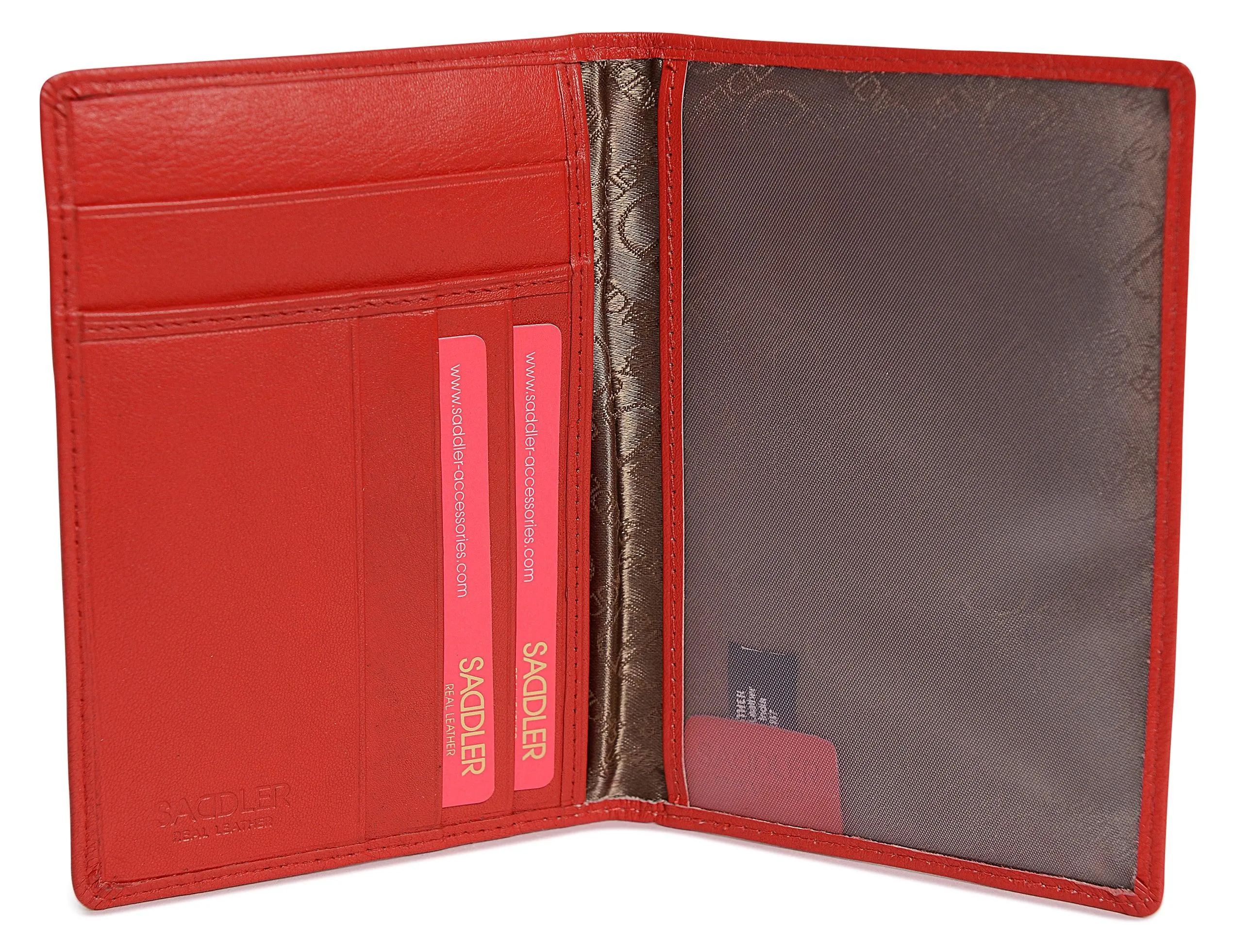 SADDLER HARPER Leather Passport Holder - RFID Protected, Slots for Cards and Boarding Pass