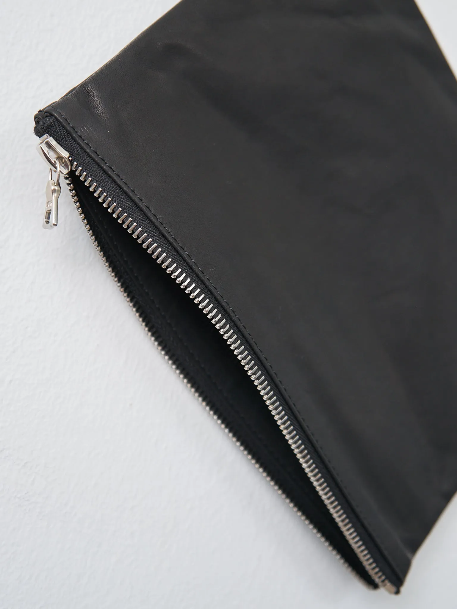 Sandwich Leather Pouch/Wallet L - Black