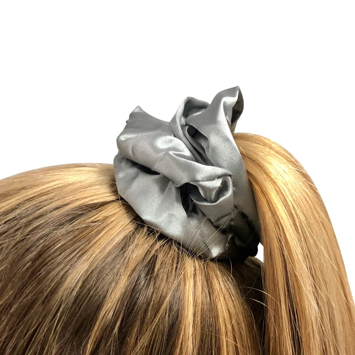 Satin Pillowcase, Sleep Mask & Hair Scrunchie Set - Grey