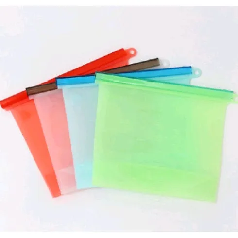 Silicone Vacuum Food Sealer Bags Wraps Fridge Food Storage Container 1.5 Litres - Vacum Sealing Bag - Refrigerator Frozen Bag Fresh Fruit