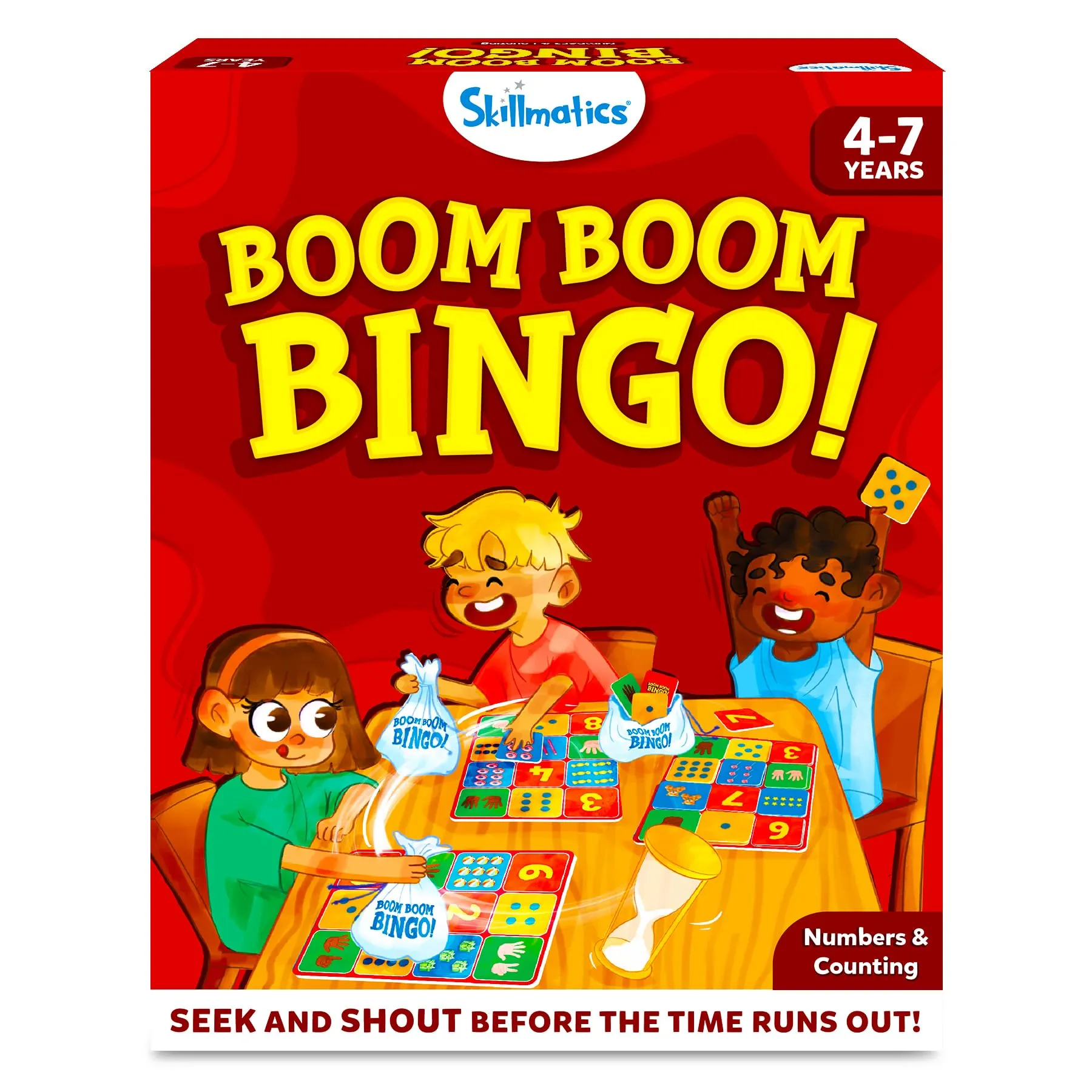 Skillmatics Bingo Preschool Board Game-Numbers & Counting, Fun & Fast Matching Bingo Game, For Boys & Girls Ages 4 To 7, Kid, Pack of 1