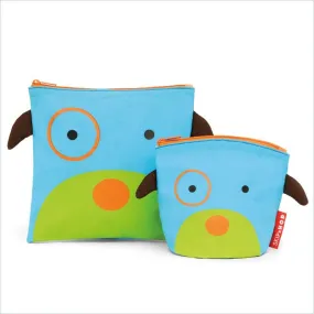 Skip Hop ZOO Reusable Sandwich & Snack Bag Set  Dog