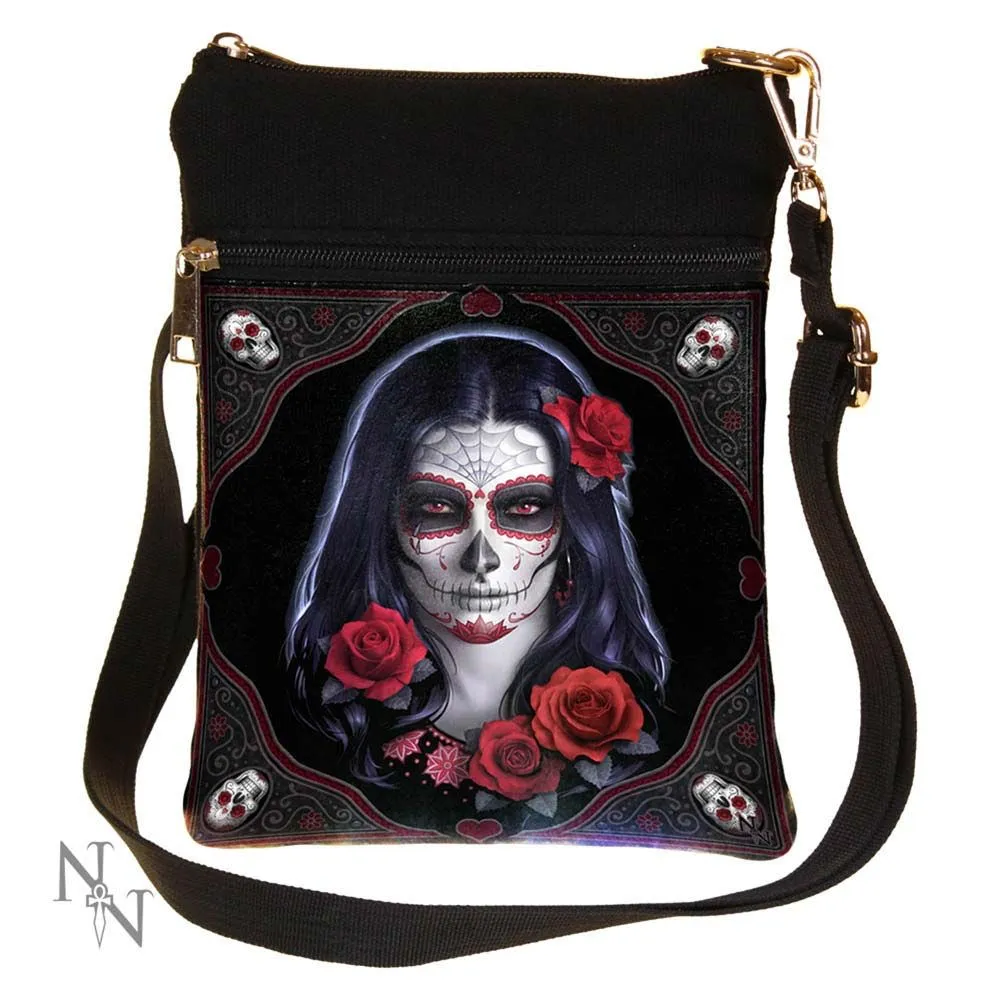 Small Sugar Skull Shoulder Bag by James Ryman