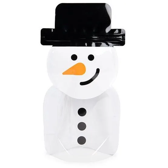 Snowman Shaped Pouch - 5 3/4" x 3" x 10" - Pack of 5