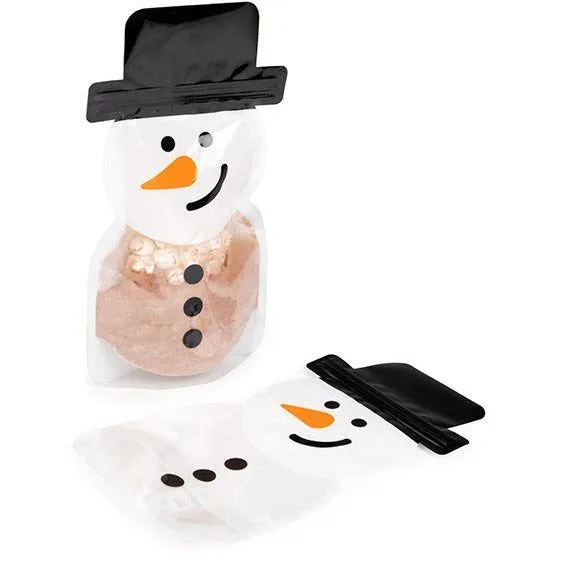 Snowman Shaped Pouch - 5 3/4" x 3" x 10" - Pack of 5