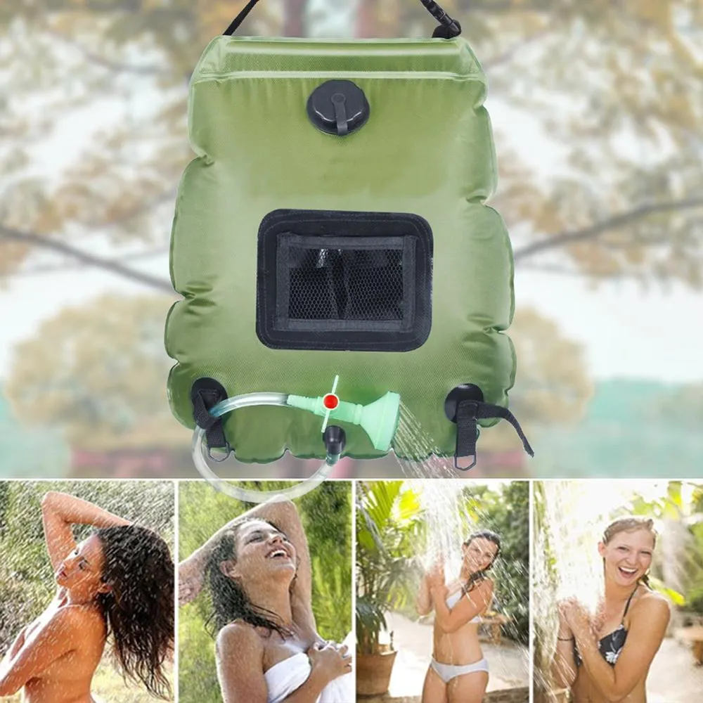 Soar-Powered Portable Travel Heated Shower Bag