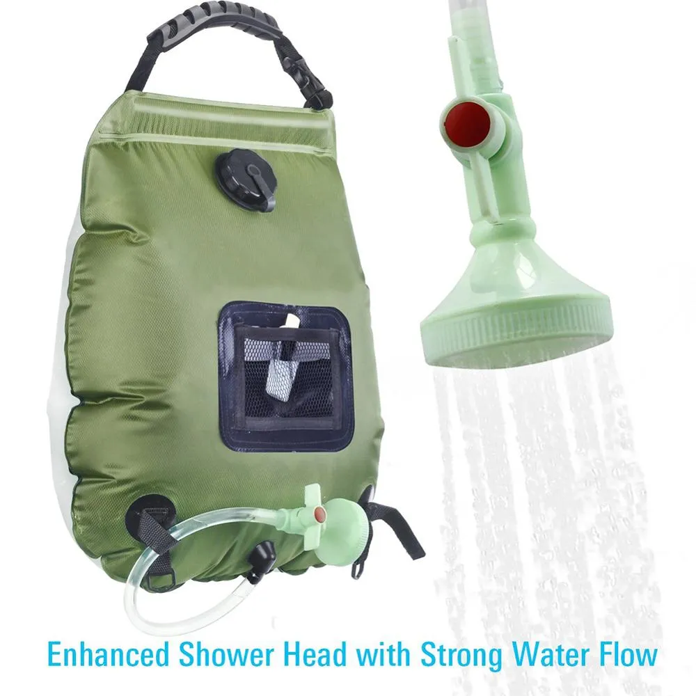 Soar-Powered Portable Travel Heated Shower Bag