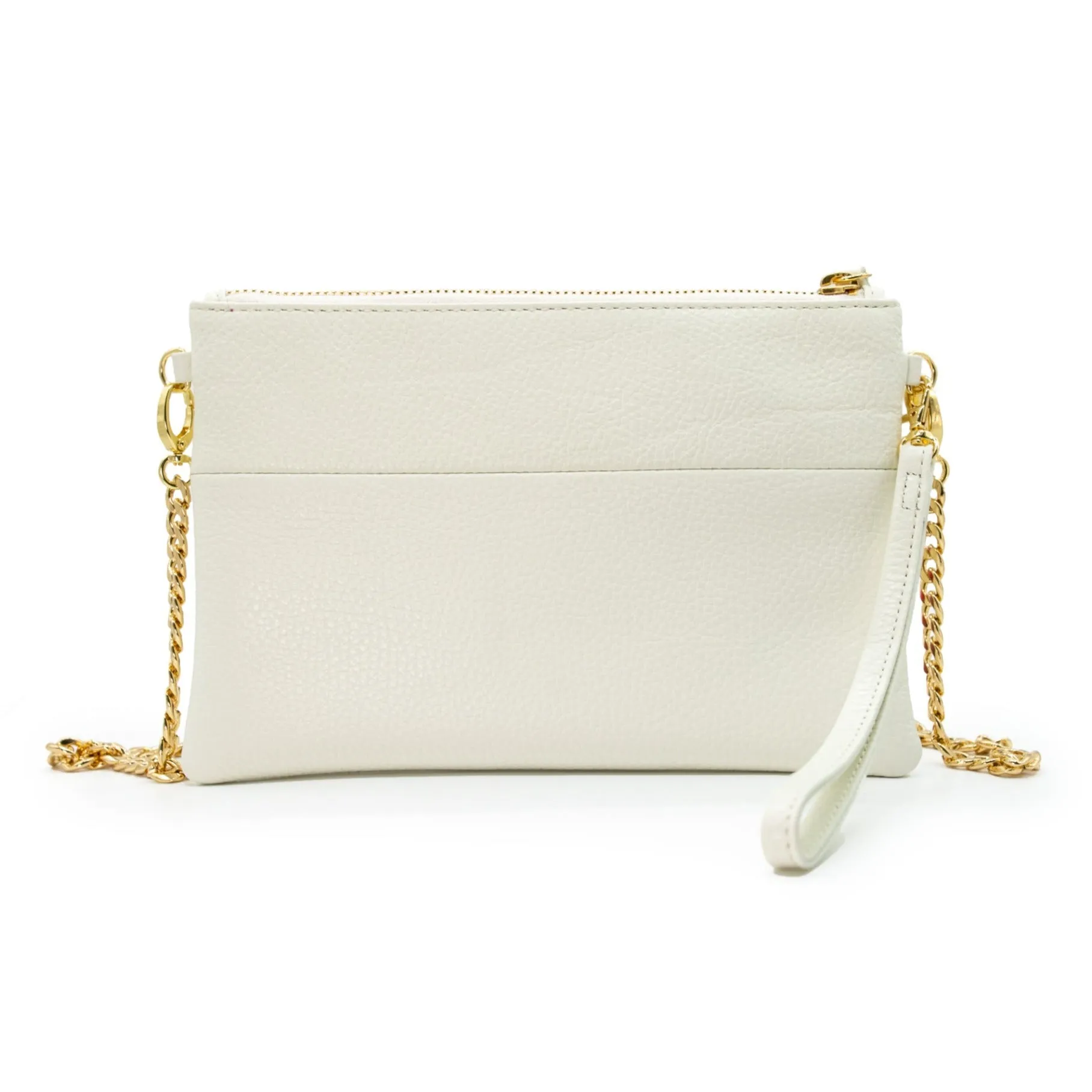 Soho Wristlet Clutch- Sparkling White