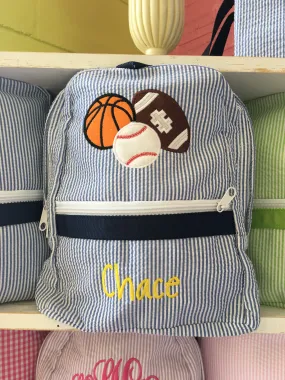 Sports Seersucker Backpack