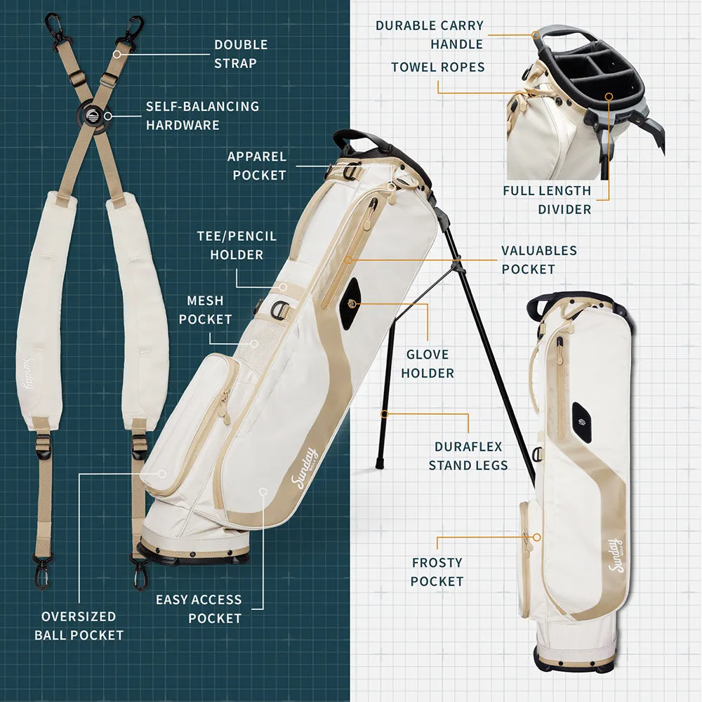 Sunday Golf El Camino Stand Bag - Toasted Almond